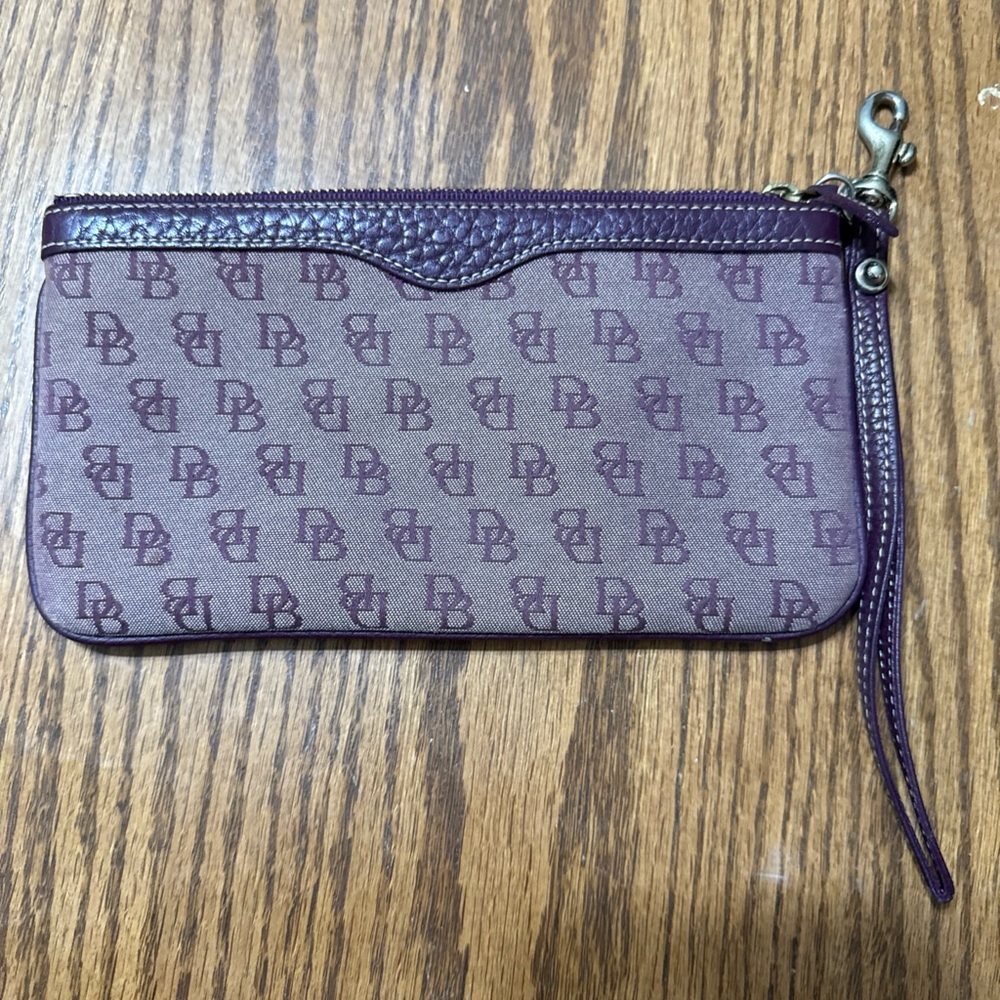 Dooney & Bourke Plum Monogram Wristlet